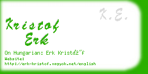 kristof erk business card